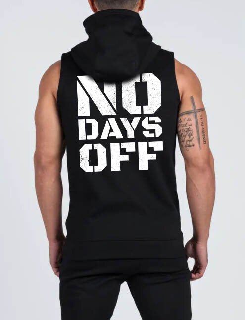 Суичър без ръкави с цип No Days OFF - Fitness Drehi