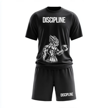 Къс Екип от Полиестер – Дишащ и Удобен Спортен Комплект Discipline