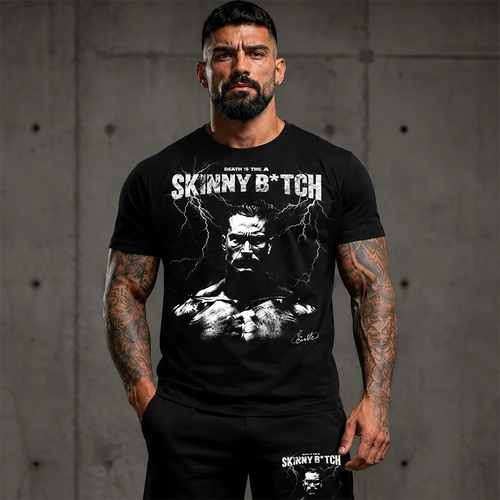 Къс 100% памучен екип с тениска и шорти Skinny B