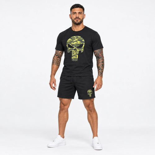 OUTLET Къс Памучен екип с тениска и шорти Camo [M]