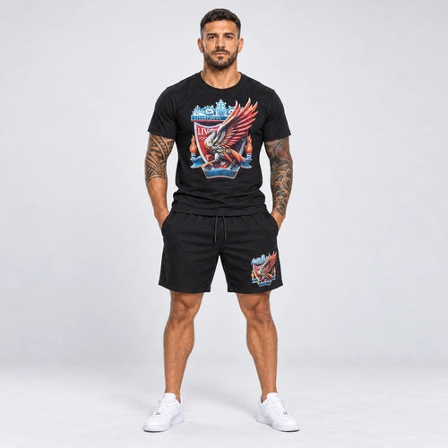 OUTLET Къс Памучен екип с тениска и шорт Liverpool New [L]