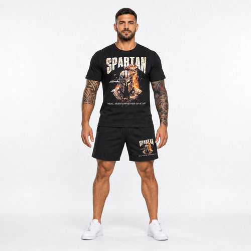 OUTLET Къс Памучен екип с тениска и шорт Sparta Real Fight [XL]
