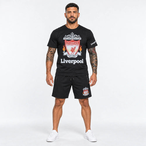 OUTLET Къс Памучен екип с тениска и шорт Liverpool   [3XL]