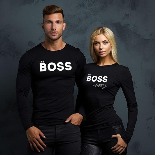 Два броя блузи за Мъж и Жена The Boss