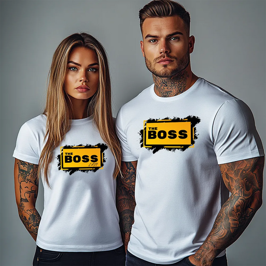 Два броя тениски за Мъж и Жена The Boss Y wh