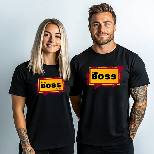 Два броя тениски за Мъж и Жена The Boss Y