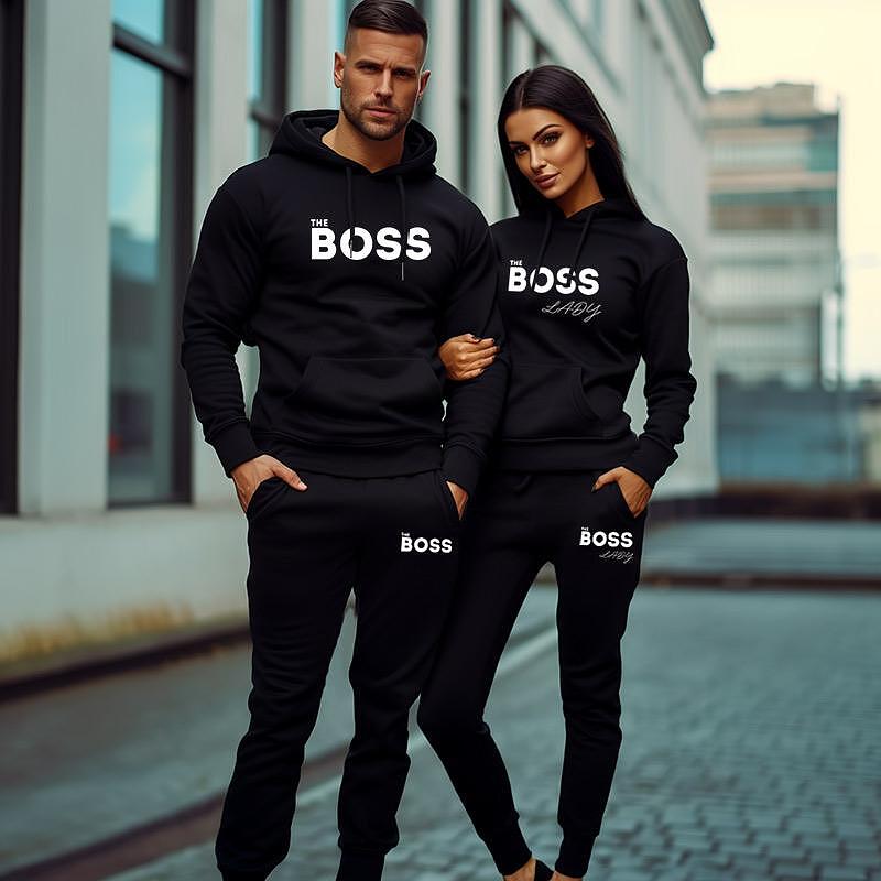 Два броя Мъжки и Дамски Екипи за двойки Boss / Boss Lady - Fitness Drehi