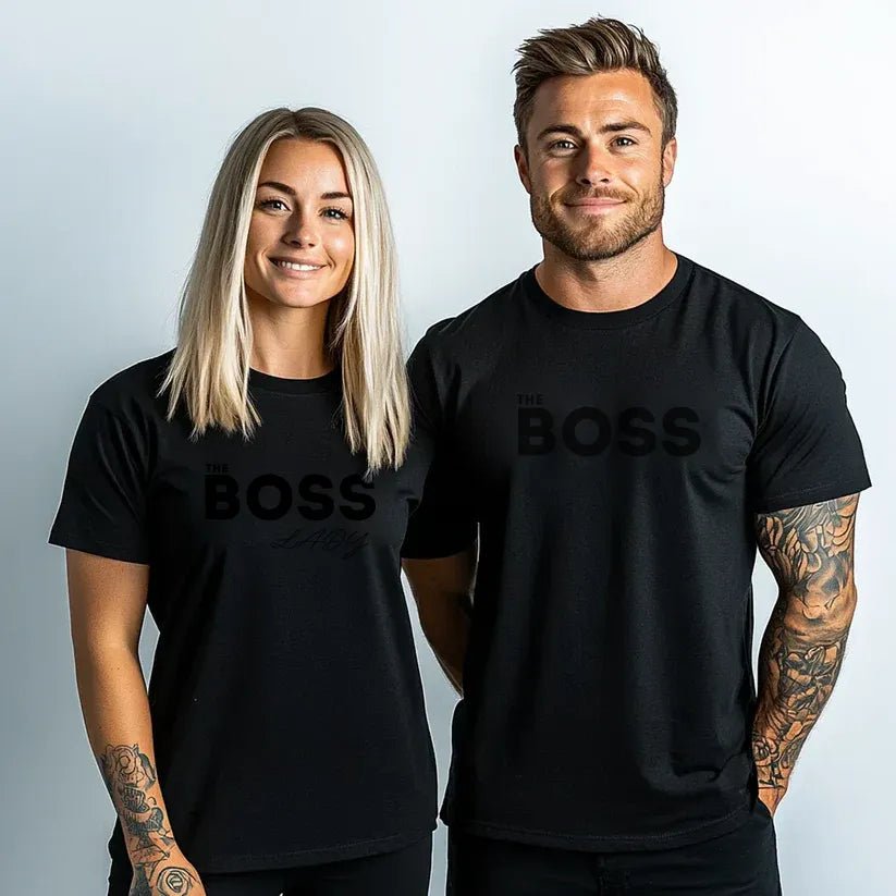 Два броя тениски за Мъж и Жена The Boss Black 2 - Fitness Drehi