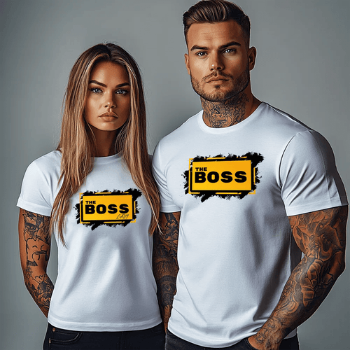 Два броя тениски за Мъж и Жена The Boss Y wh - Fitness Drehi
