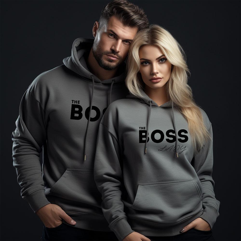 Два броя УНИСЕКС Суичъри Графит The Boss - Fitness Drehi