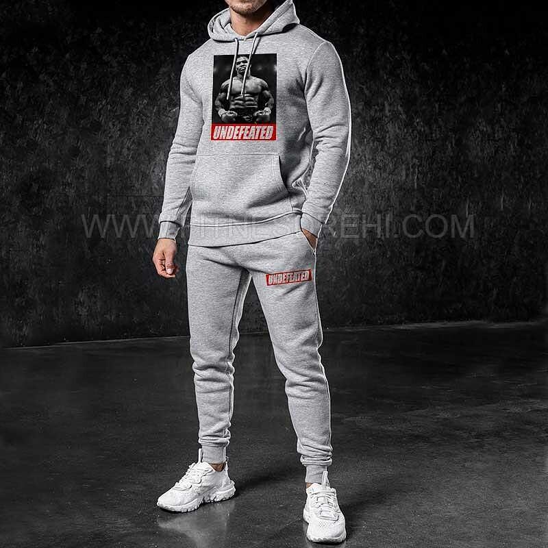 Екип Undefeated Премиум Сив - Fitness Drehi