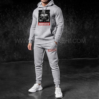 Екип Undefeated Премиум Сив - Fitness Drehi