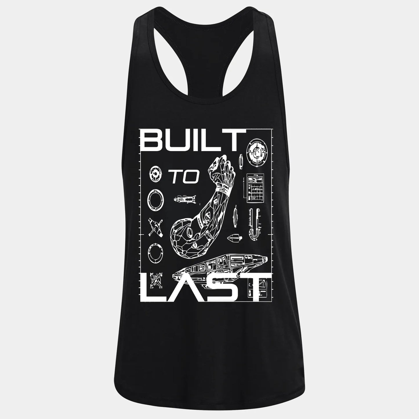 Фитнес потник с изрязан гръб Built To Last