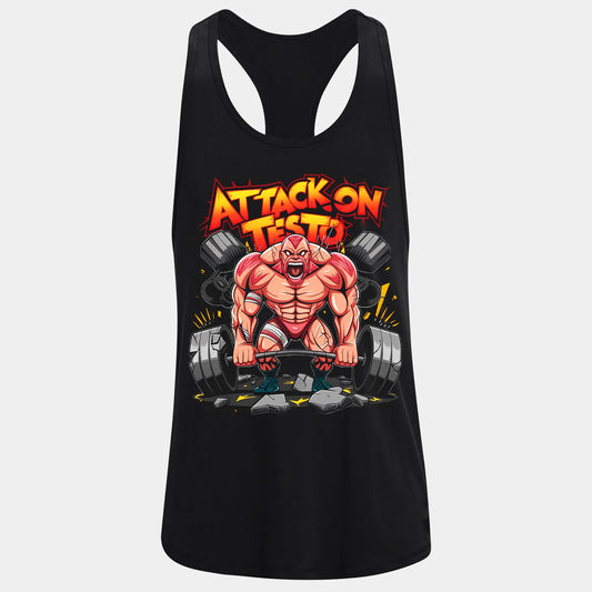 Фитнес потник с изрязан гръб Attack On Testo