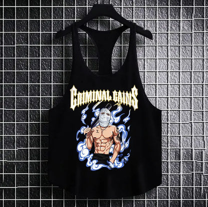Фитнес потник с изрязан гръб Criminal Gains