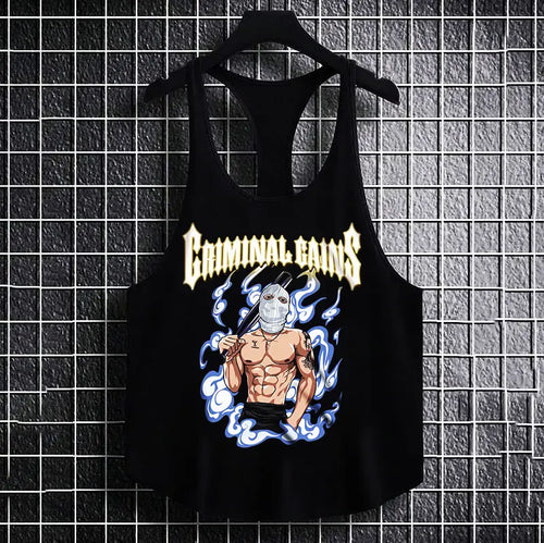 Фитнес потник с изрязан гръб Criminal Gains