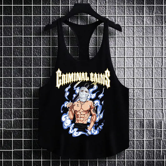 Фитнес потник с изрязан гръб Criminal Gains