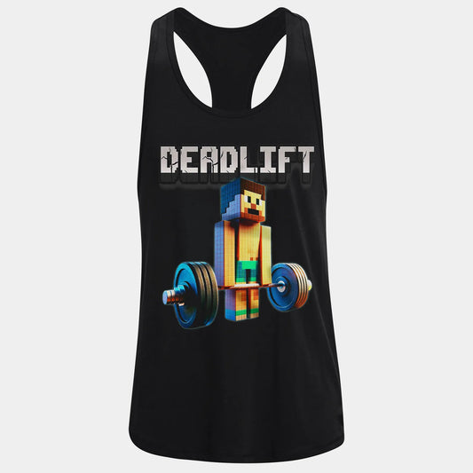 Фитнес потник с изрязан гръб Deadlift Minecraft