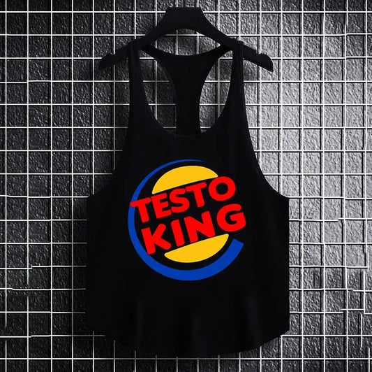 Фитнес потник с изрязан гръб Testo King