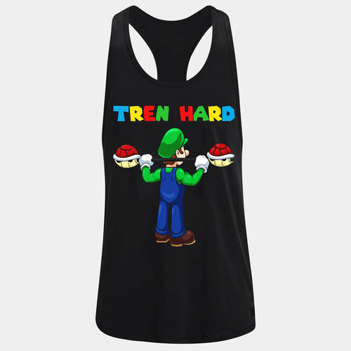 Фитнес потник с изрязан гръб Tren Hard Lui