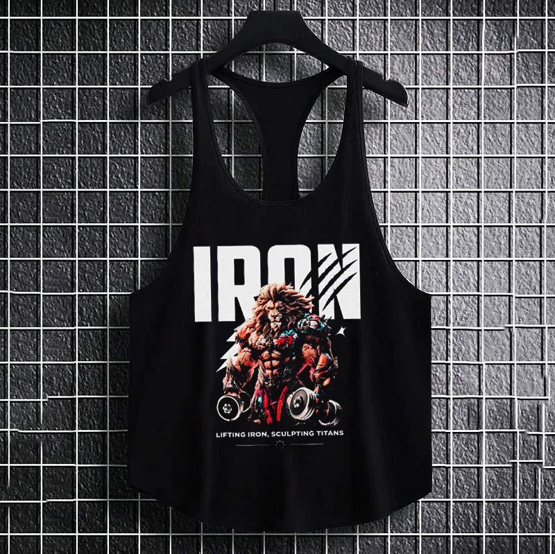 Фитнес потник с изрязан гръб Iron Lion
