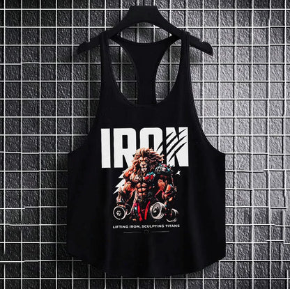 Фитнес потник с изрязан гръб Iron Lion