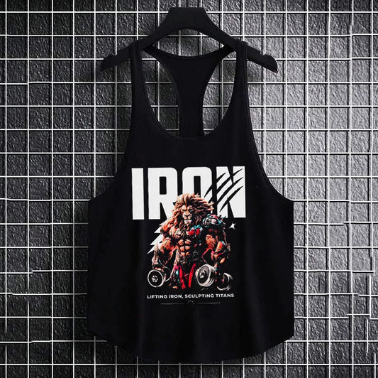 Фитнес потник с изрязан гръб Iron Lion