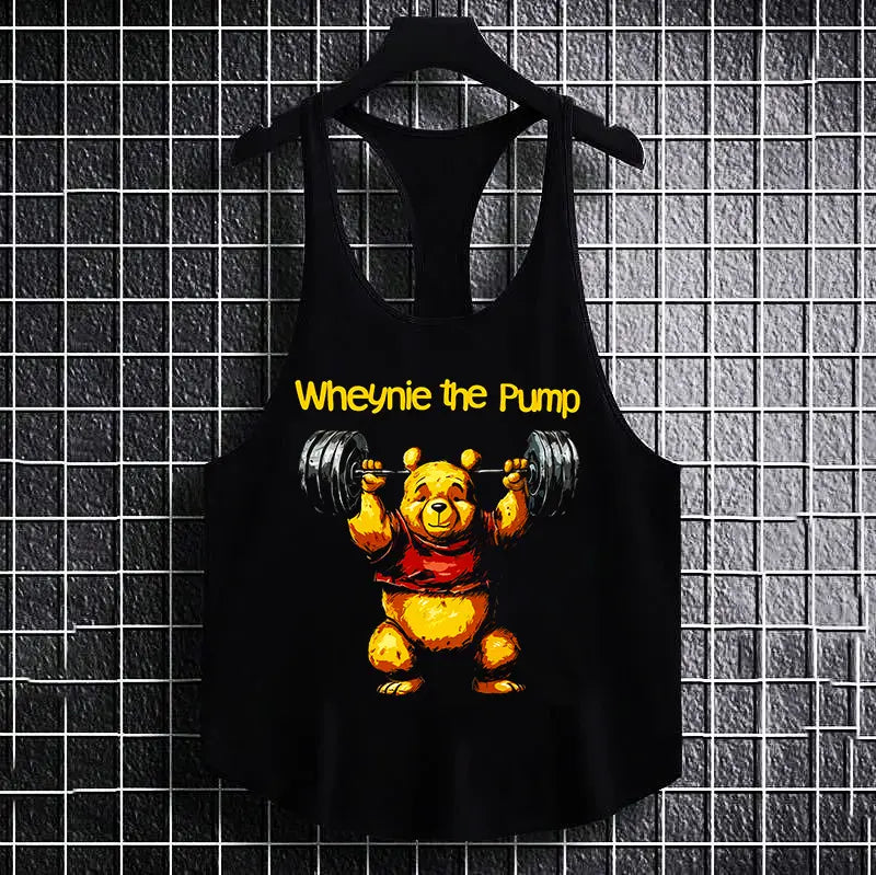 Фитнес потник с изрязан гръб Wheynie the Pump
