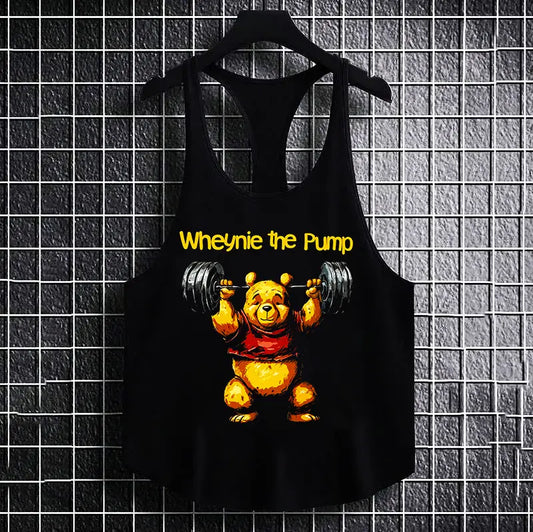 Фитнес потник с изрязан гръб Wheynie the Pump