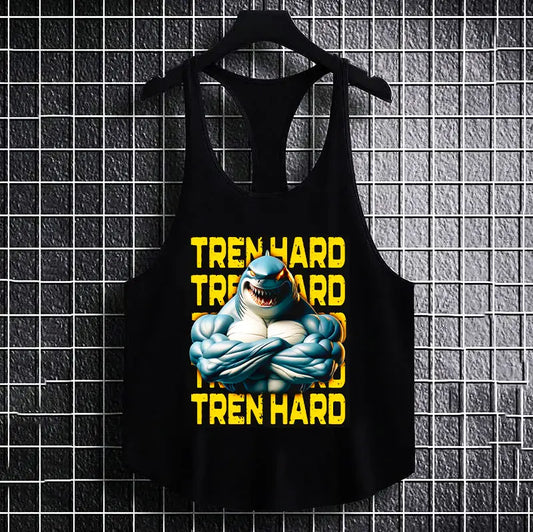 Фитнес потник с изрязан гръб In Tren Hard Shark