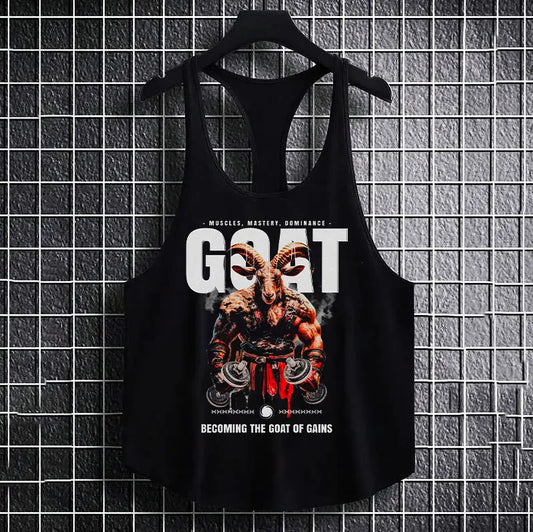 Фитнес потник с изрязан гръб Gym Goat