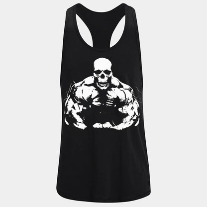 Фитнес потник с изрязан гръб Skull Pump