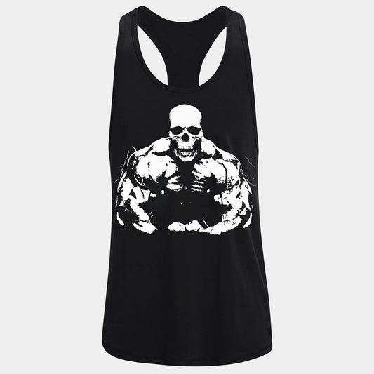 Фитнес потник с изрязан гръб Skull Pump