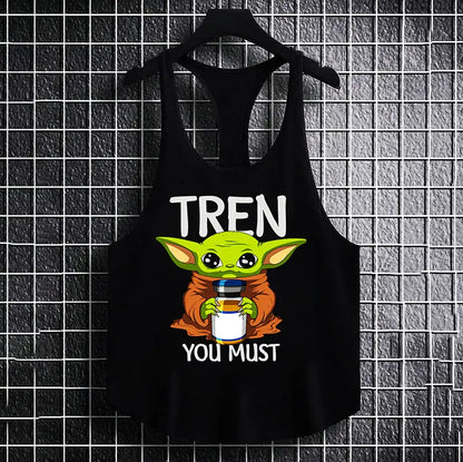 Фитнес потник с изрязан гръб Tren You Must