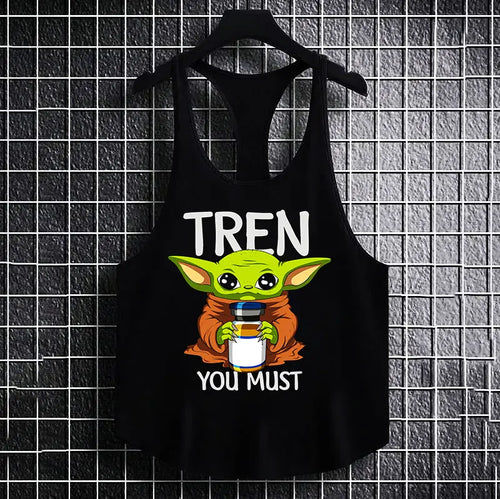 Фитнес потник с изрязан гръб Tren You Must