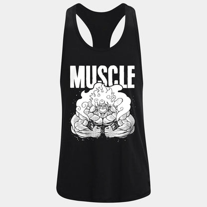 Фитнес потник с изрязан гръб Muscle