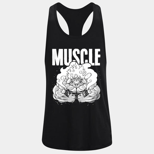 Фитнес потник с изрязан гръб Muscle