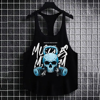 Фитнес потник с изрязан гръб Muscles Mayhem