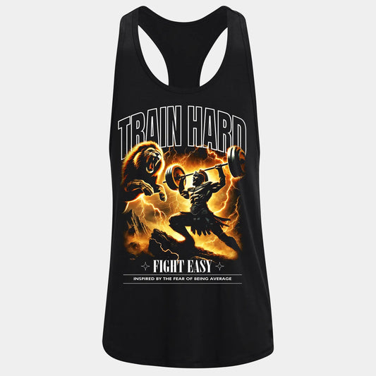 Фитнес потник с изрязан гръб Train Hard