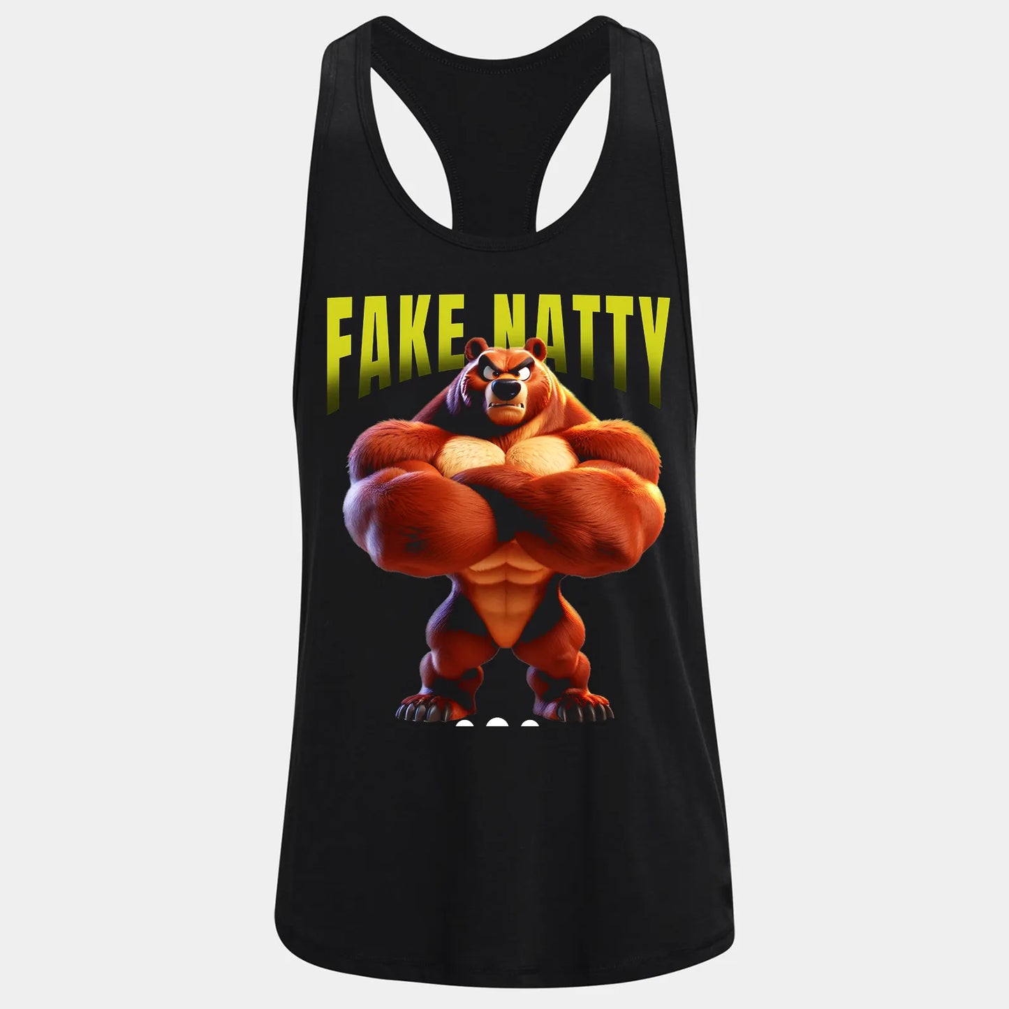 Фитнес потник с изрязан гръб Fake Natty