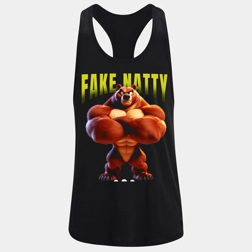 Фитнес потник с изрязан гръб Fake Natty