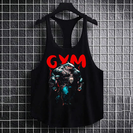 Фитнес потник с изрязан гръб GymSharkk