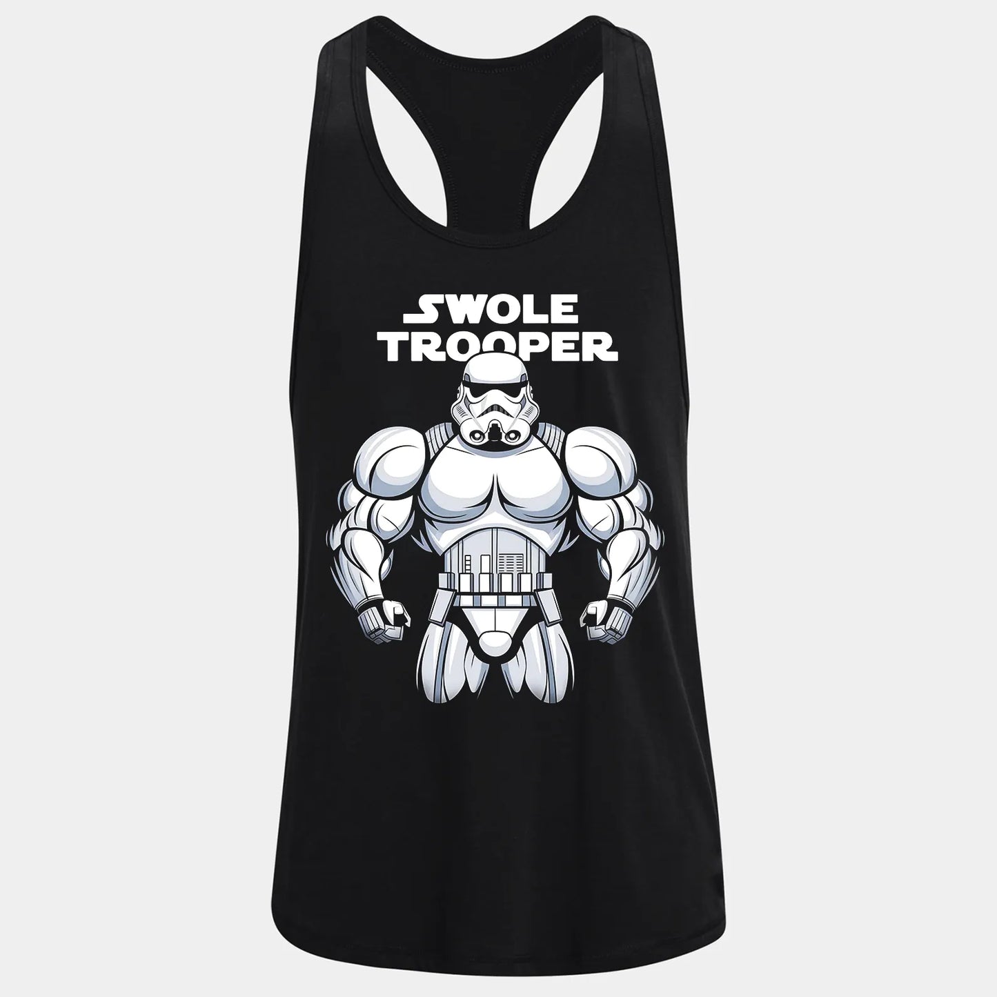 Фитнес потник с изрязан гръб Swole Trooper