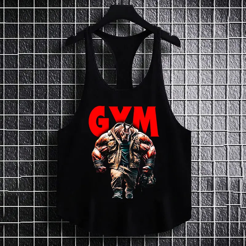 Фитнес потник с изрязан гръб Gym Rhino