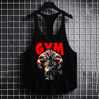 Фитнес потник с изрязан гръб Gym Rhino