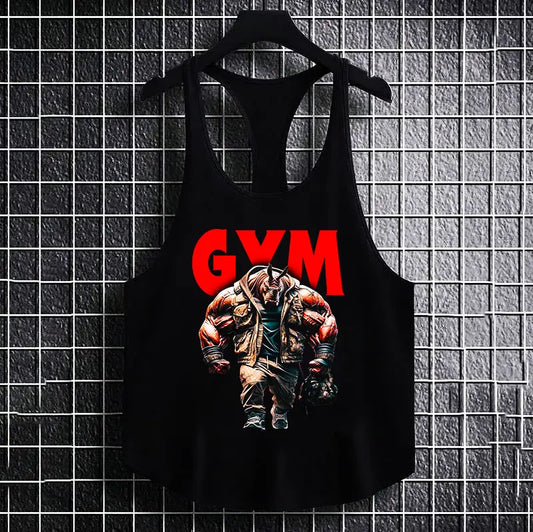 Фитнес потник с изрязан гръб Gym Rhino