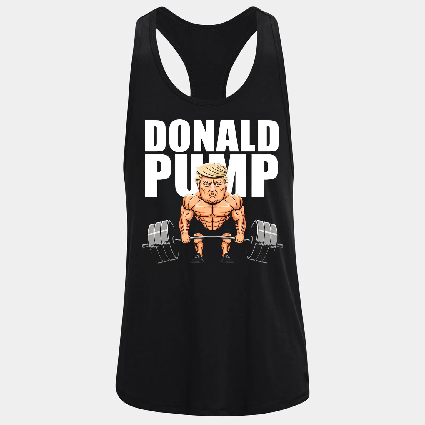 Фитнес потник с изрязан гръб Donald Pump