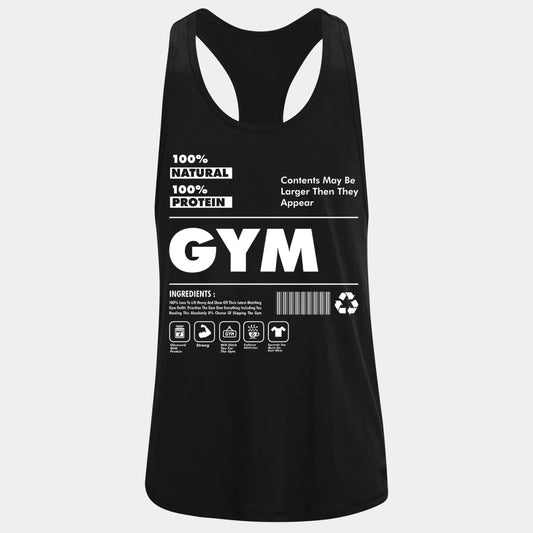 Фитнес потник с изрязан гръб 100% Natural - Fitness Drehi