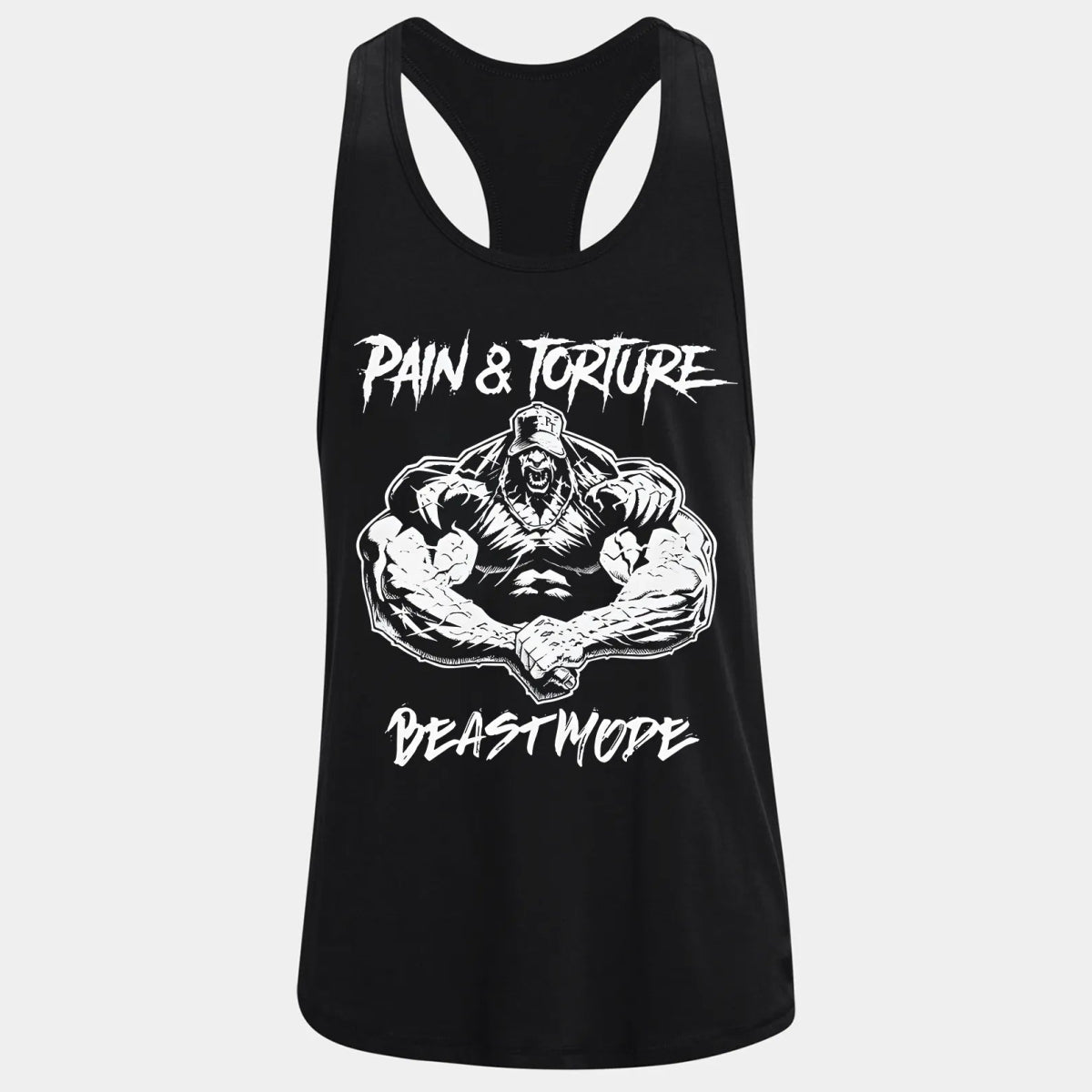 Фитнес потник с изрязан гръб Pain and Torture - Fitness Drehi
