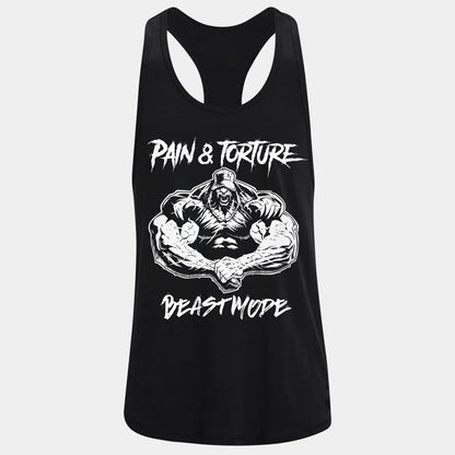 Фитнес потник с изрязан гръб Pain and Torture - Fitness Drehi